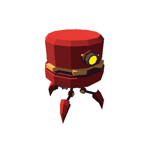 Polygonal Robot Hermit Red